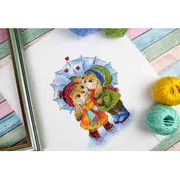 Набор для вышивания крестиком "Под зонтиком" SM-778