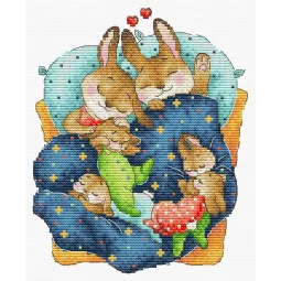 Kryželiu siuvinėjimo rinkinys "Bunny's Dreams" SM-769