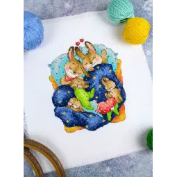 Kryželiu siuvinėjimo rinkinys "Bunny's Dreams" SM-769
