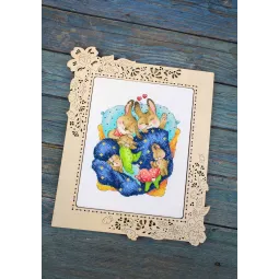 Kryželiu siuvinėjimo rinkinys "Bunny's Dreams" SM-769
