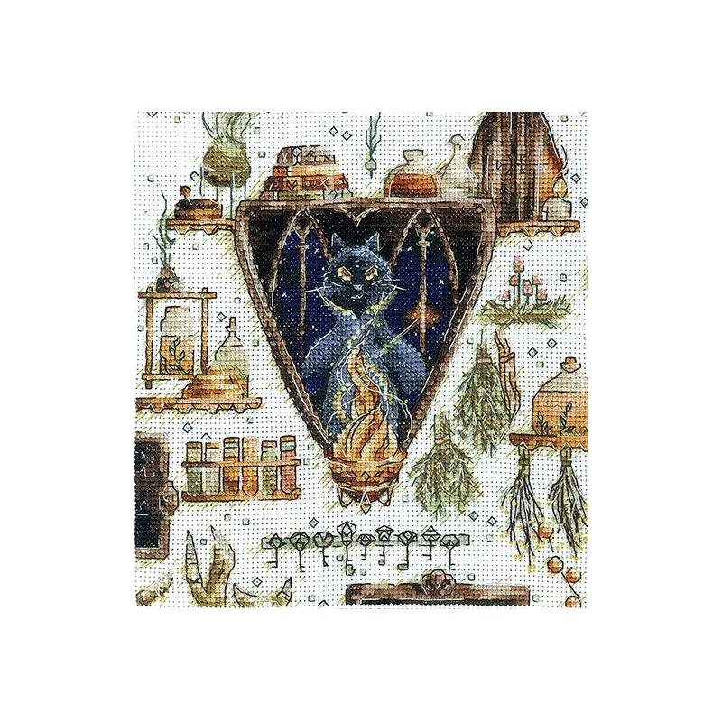 Cross Stitch Kit "Magical Beasts. Cat" SANV-52