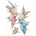 Kreuzstich -Kit "Sleeping Bunnies" SANS-70