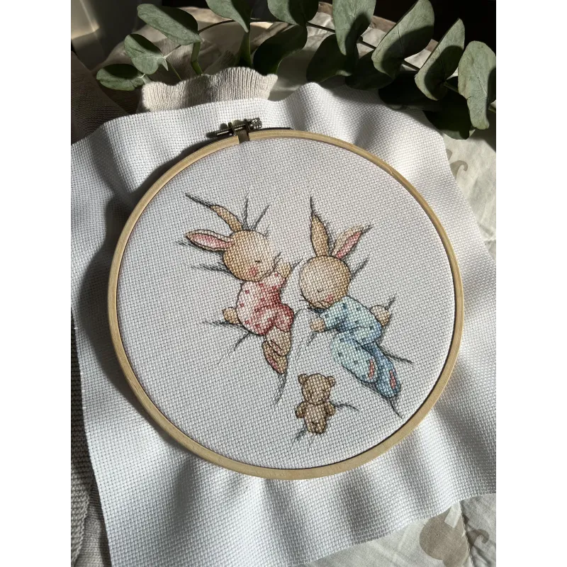 Cross Stitch Kit "Sleeping Bunnies" SANS-70