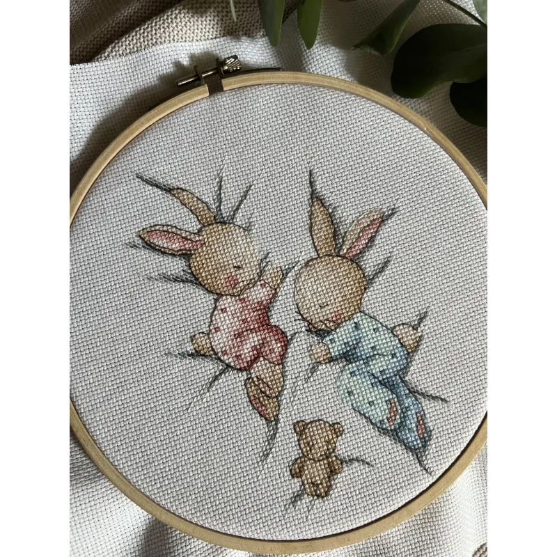 Cross Stitch Kit "Sleeping Bunnies" SANS-70