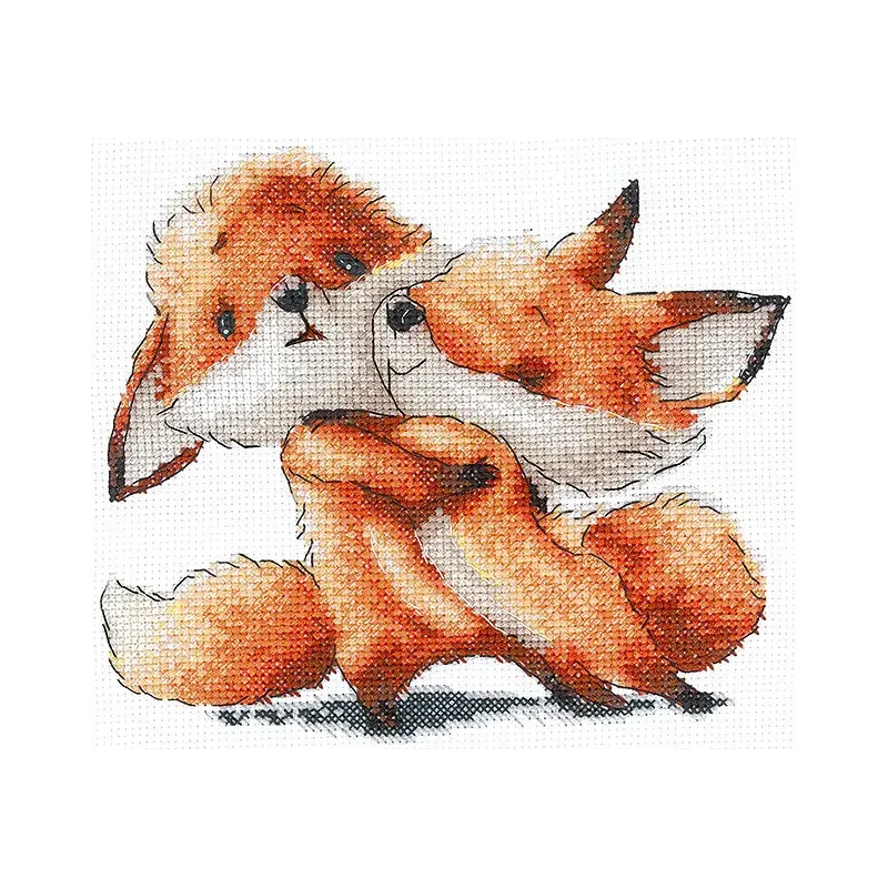 Cross stitch kit "Red foxes" SANR-54