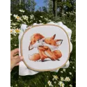 Cross stitch kit "Red foxes" SANR-54