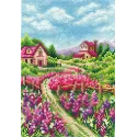 Cross stitch kit "Landscape with lupines" SANP-67