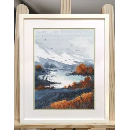 Kreuzstich-Set „Berge lieben die Stille“ S1619