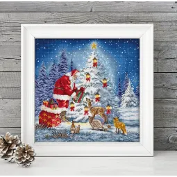 Набор для вышивания крестом Santa 29x29cm SLETIL8200