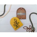 Holznadelkoffer. Boho Yellow KF056/111Y