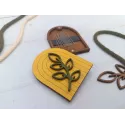 Wooden needle case. Boho yellow KF056/111Y