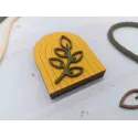 Wooden needle case. Boho yellow KF056/111Y