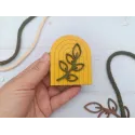 Wooden needle case. Boho yellow KF056/111Y