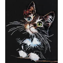 Cross-stitch kit Fluffy kitten 30x35 cm AAH-062