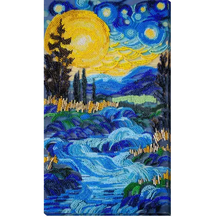 Основной набор для вышивки бисером Там за водопадом 19,5x35 см AAB-908