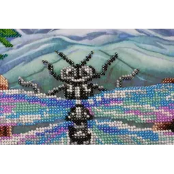 Haupt-Perlenstickerei-Set Sommer-Aquarellfarben-3 30x34 cm AAB-503