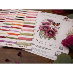 Kit de point de croix Le parfum des anémones 20x30 cm SB7037