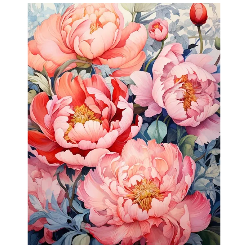 Алмазная живопись с подрамником Цветы 30x40 см VA822