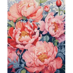 Алмазная живопись с подрамником Цветы 30x40 см VA822