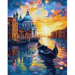(Abandonné) Diamond Painting avec sous-cadre Venise au coucher du soleil 30x40 cm VA820