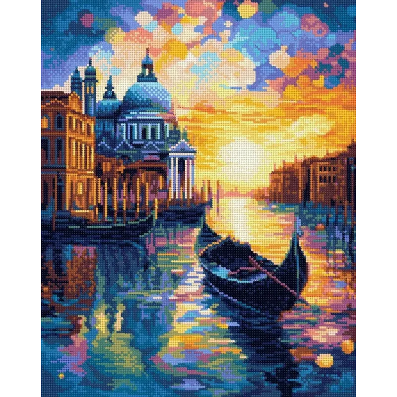 (Discontinued) Diamond Painting with subframe Venice at sunset 30x40 cm VA820