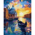 (Eingestellt) Diamond Painting mit Keilrahmen Venedig bei Sonnenuntergang 30x40 cm VA820