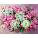 Peinture diamant avec sous-châssis Pivoines 30x40 cm VA812