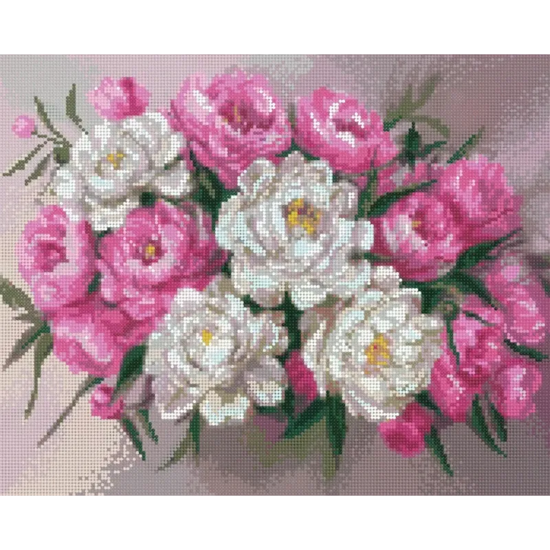 Peinture diamant avec sous-châssis Pivoines 30x40 cm VA812
