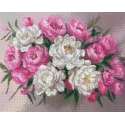 Peinture diamant avec sous-châssis Pivoines 30x40 cm VA812