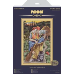 Набор для вышивания крестиком PANNA "Баба Яга" PVS-0801