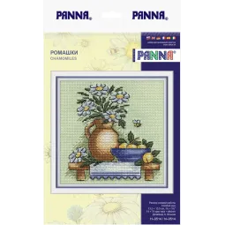 Kryželiu siuvinėjimo rinkinys PANNA "Ramunėlės" PN-0514