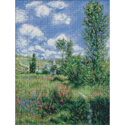 Kit de point de croix PANNA "Vue de Vétheuil" PMET-7359