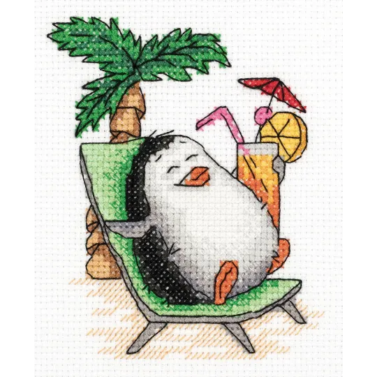Cross stitch kit KLART "Penguin holiday" KL8-285 (D)