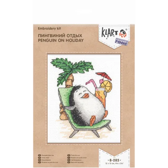 Cross stitch kit KLART "Penguin holiday" KL8-285 (D)