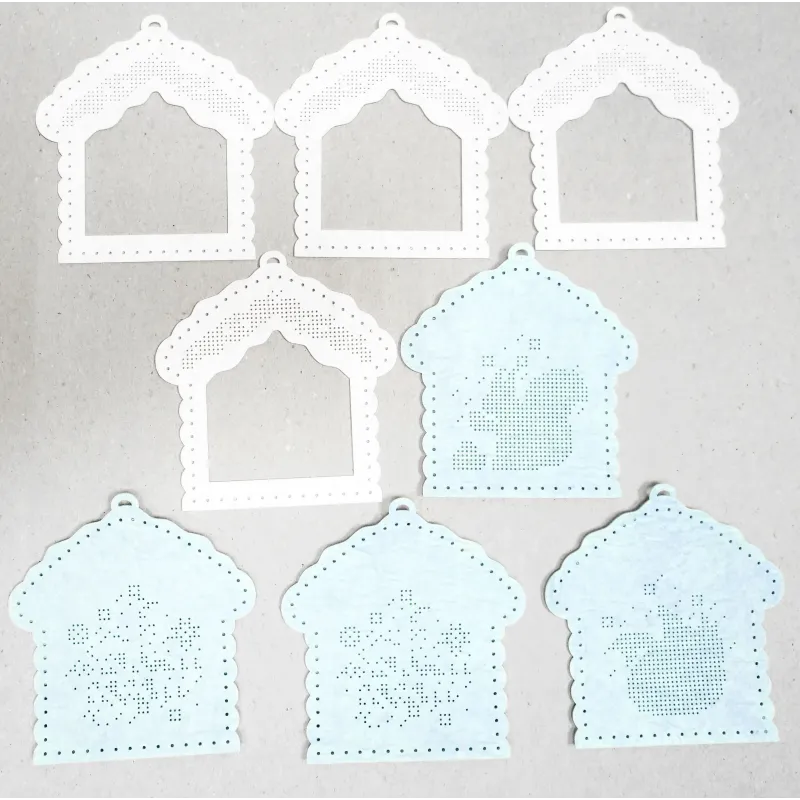 Kit de point de croix "Maisons de Noël, lot de 2 pièces" ST-1079