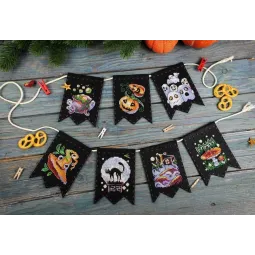 Cross stitch kit "Garland “Witchcraft stories” (7 flags)" ST-1078