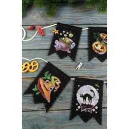 Cross stitch kit "Garland “Witchcraft stories” (7 flags)" ST-1078
