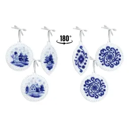 Набор для вышивания крестиком «Новогодние игрушки № 2. Набор из 3 шт.» ST-1073