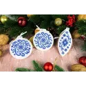 Kit de point de croix "Jouets du nouvel an n° 2. Lot de 3" ST-1073