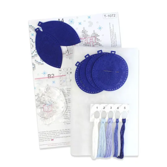 Kit de point de croix « Jouets du Nouvel An n° 1. Ensemble de 3 » ST-1072