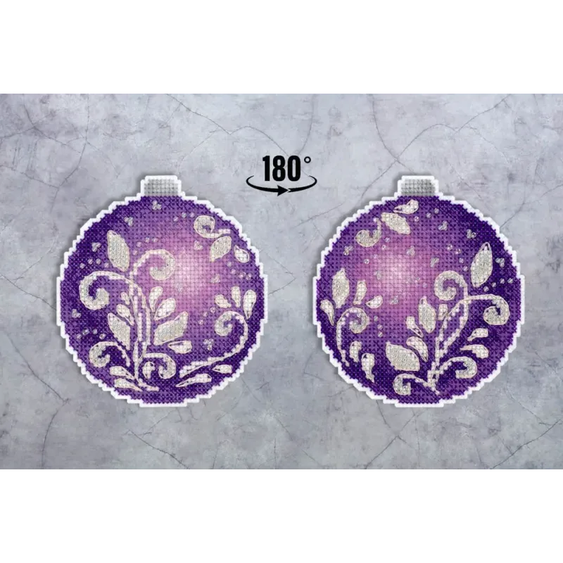 Набор для вышивания крестиком «Новогодний шар «Аметистовое сияние» SR-961