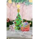 Kit de point de croix "Arbre de Noël avec des cadeaux. Lot de 3 scènes + support" SR-945
