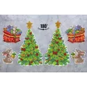 Kit de point de croix "Arbre de Noël avec des cadeaux. Lot de 3 scènes + support" SR-945