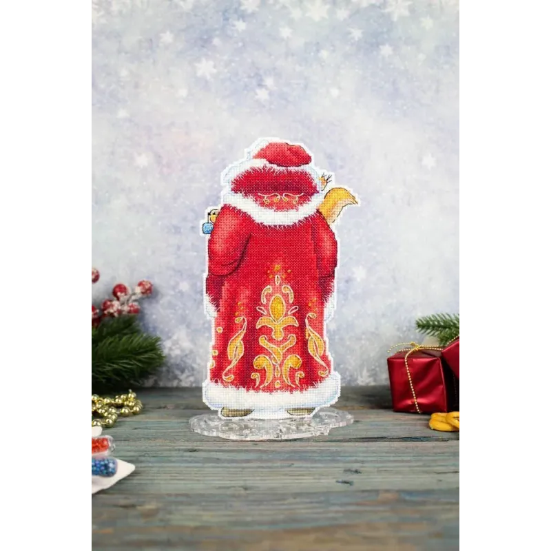 Набор для вышивания крестом "Дед Мороз с подставкой" SR-943
