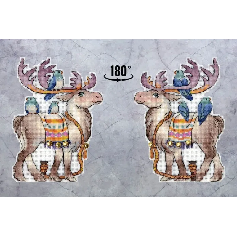 (S) Kit point de croix "Cerf de conte de fées" SR-928