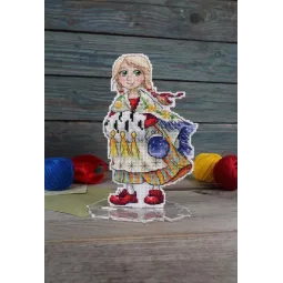 Набор для вышивания крестиком "Девочка в красных туфельках" SR-924