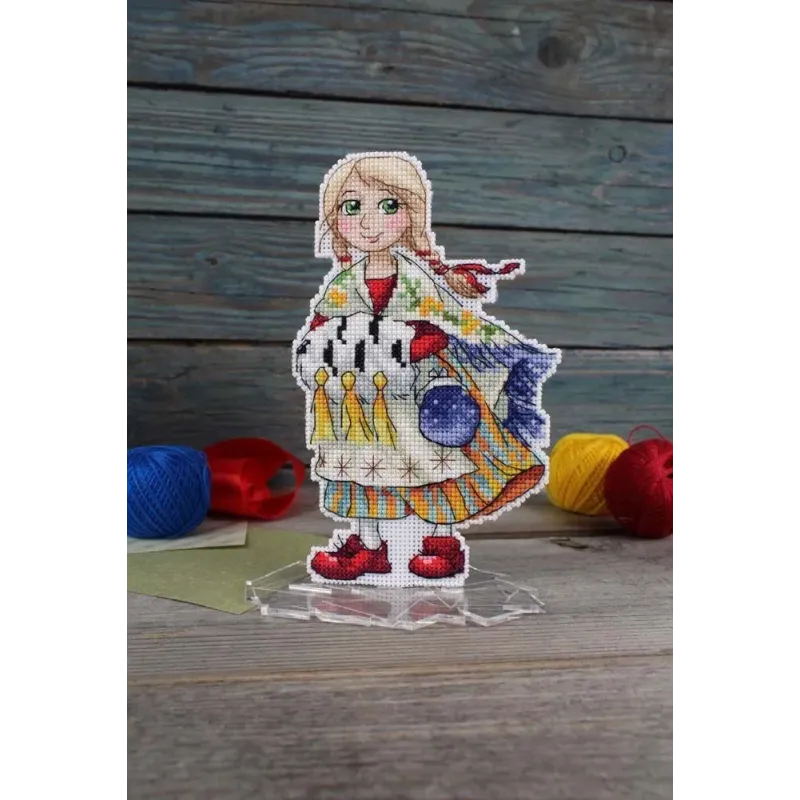 Kit de point de croix "Fille aux chaussures rouges" SR-924