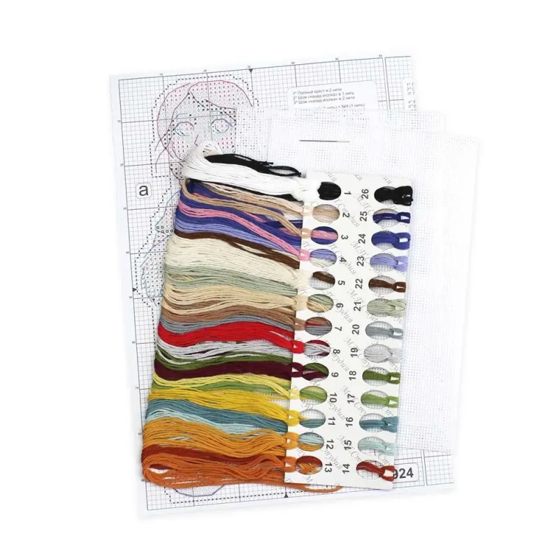 Kit de point de croix "Fille aux chaussures rouges" SR-924