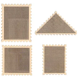 Kreuzstich auf Holzfuß "UdSSR Briefmarken. Magnete" SO-115