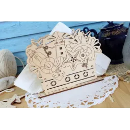 Вышивка крестом на деревянной основе Салфетница «Морские сокровища» SO-106